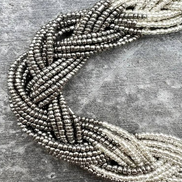 Boho Style Braided Pendant Necklace & Drop Hook Earrings Set‎ - Picture 3 of 7